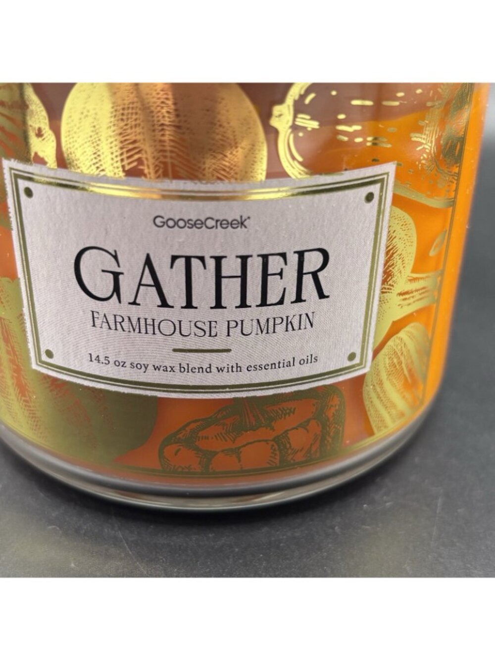 Goose Creek Gather 3 Wick Jar Candle 14.5 oz Thanksgiving Fall Pumpkin Cinnamon - Picture 5 of 15